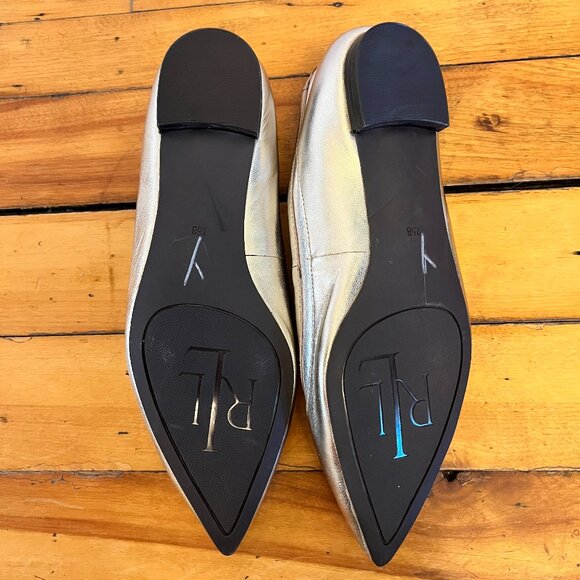 Lauren Ralph Lauren Silver Flats - Picture 3 of 6